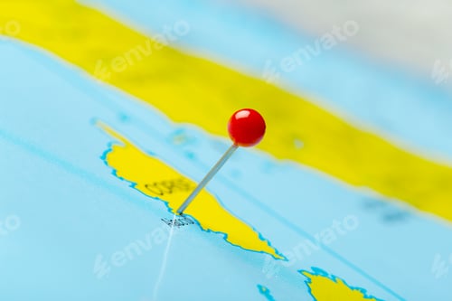Preview: Travel destination points on a map