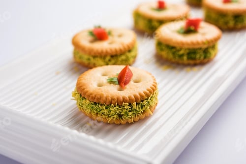 Preview: Biscuit chat or sandwich is a starter recipe from India