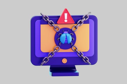 Preview: Malware Blocked: Chained Computer Virus Alert