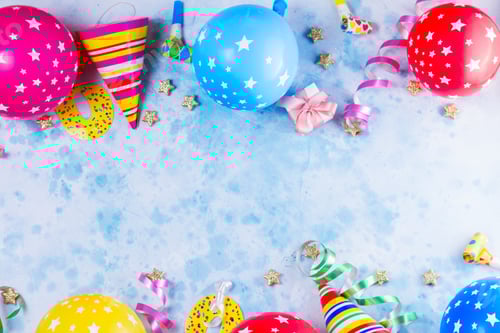 Visualização: Cena colorida brilhante de carnaval ou festa