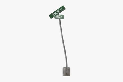 Preview: Vintage Street Signs - Main St & First St Intersection