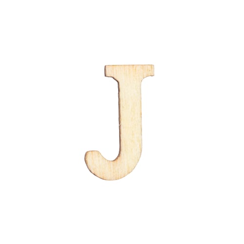 Vista previa: Wooden letters of English alphabet on white background, top view.