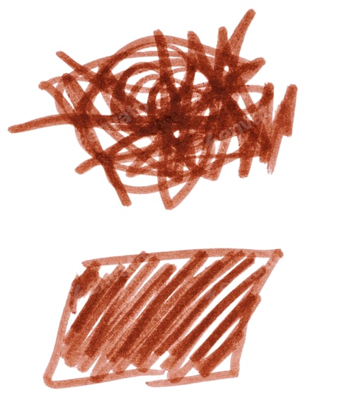 Preview: Hatching with brown felt-tip pen on isolated background