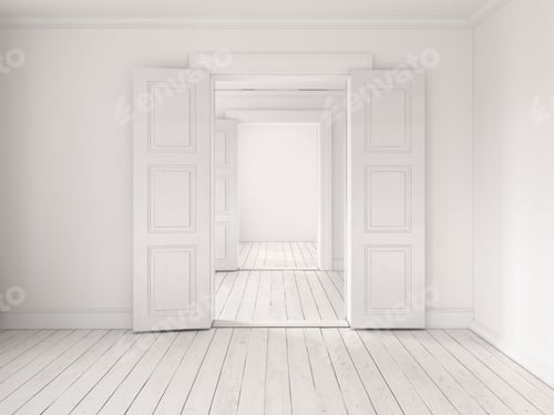 Preview: Interior empty room 3D rendering