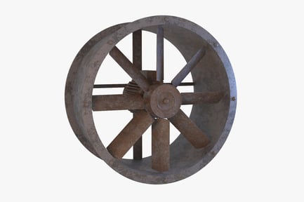 Preview: Industrial Rusted Axial Flow Ventilation Fan