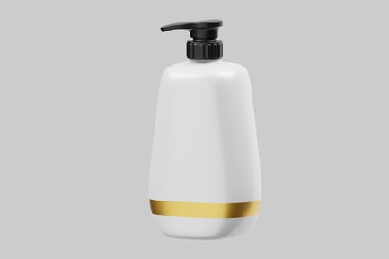 Preview: Lotion pump dispenser white gold