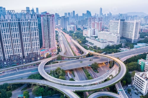 Preview: interchange road and modern city