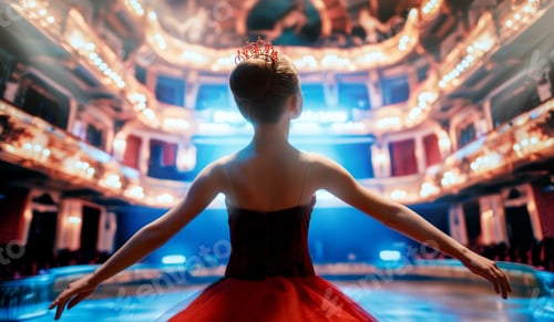 Preview: girl in a red tutu dancing on the stage