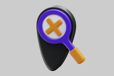 Preview: Magnifying glass and location pin