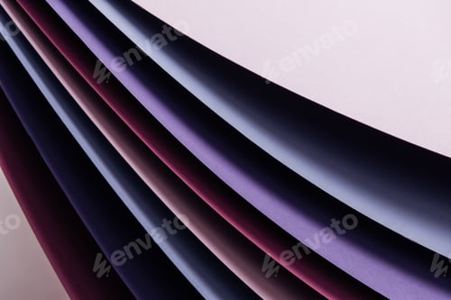 Preview: bright blue, white, burgundy, pink and purple sheets of paper
