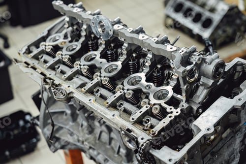 Preview: Cylinder head of car under repair