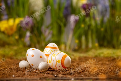 Preview: Painted plastic Easter eggs
