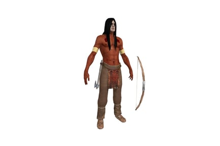 Preview: Figure of male archer in traditional native american attire