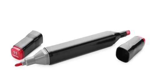 Preview: One double sided marker isolated on white