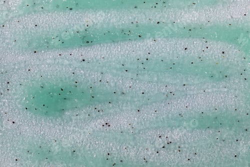 Preview: Texture of green body and face scrub with lime and coconut extract. Anti-aging skin care