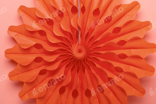 Preview: Festive Paper Round Decor living coral Colour