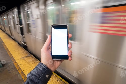 Preview: phone in hand in the subway