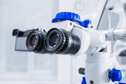 Preview: dental microscope. professional medical dental equipment for the dentist's office.