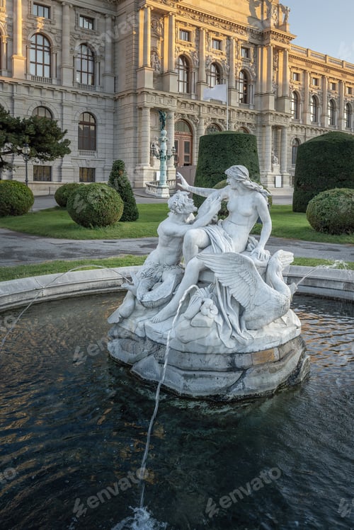 Preview: Triton and Naiad fountain at Maria Theresa Square (Maria Theresien Platz) - Vienna, Austria