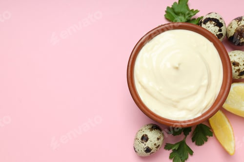 Preview: Concept of sauce, mayonnaise, space for text