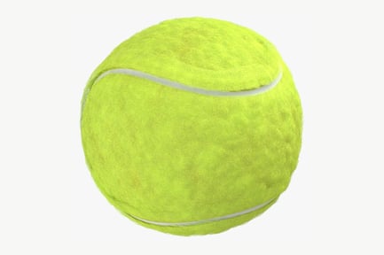 Preview: Fuzzy Yellow Tennis Ball with Seam