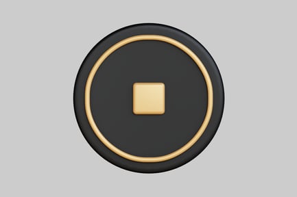 Preview: Stop button metallic music player