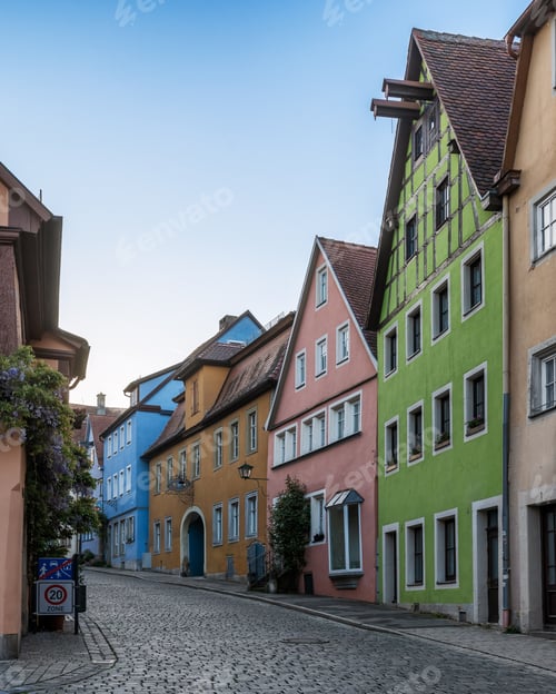 Preview: Picturesque landscape of Rothenburg ob der Tauber, Bavaria, Germany, Europe.