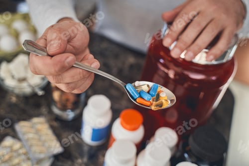 Preview: Male demonstrating sports nutrition for physically active people