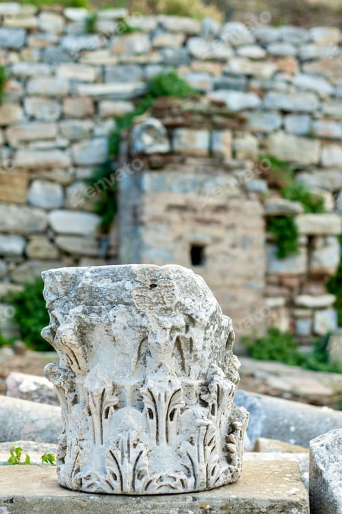 Preview: Elements of ancient architecture and ruins of Ephesus, Izmir.
