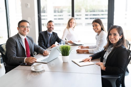 Preview: Multi-ethnic group of business people in conference room