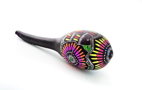 Preview: Painted maracas lying on white