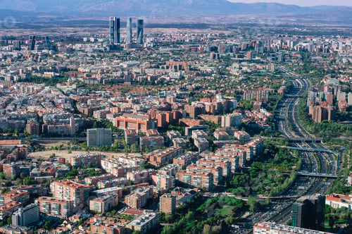 Preview: Cityscape skyline view of Madrid