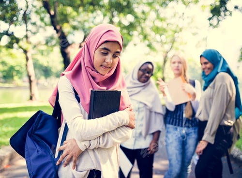 Preview: Diverse children studying outdoor