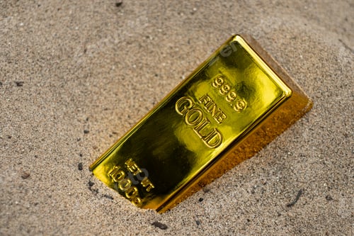 Preview: Gold bars buried in the sand