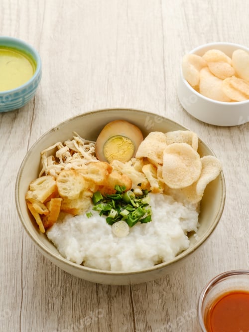 Preview: Bubur Ayam, Indonesian rice porridge