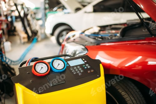Preview: Air conditioning station for diagnostic of freon