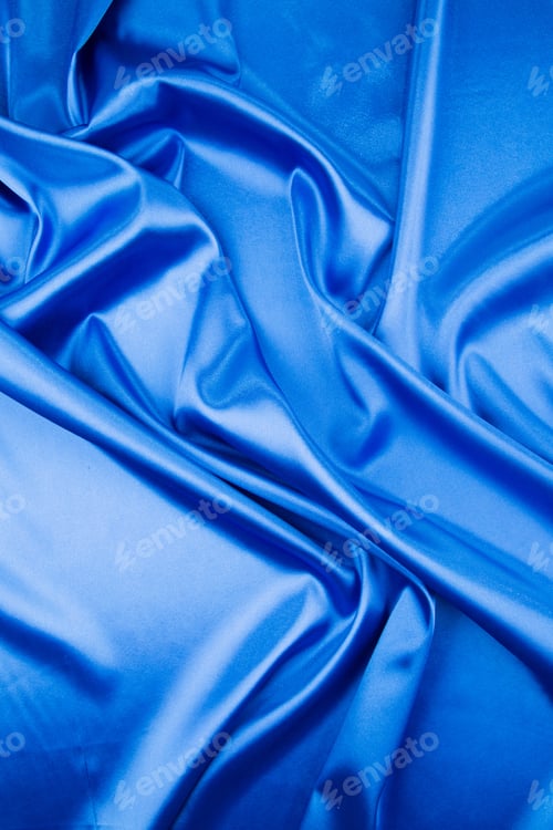 Preview: Blue silk drapery.