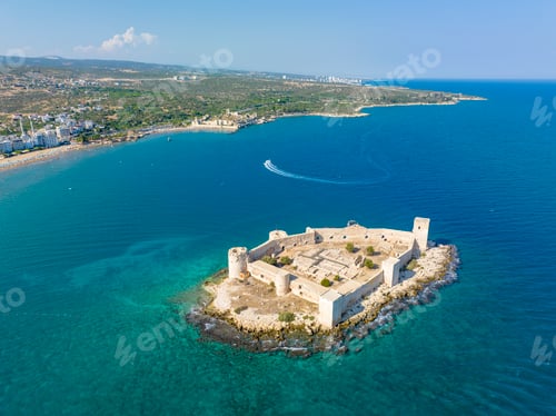 Preview: Maidens Castle Kiz Kalesi Drone Photo, Erdemli Mersin, Turkey