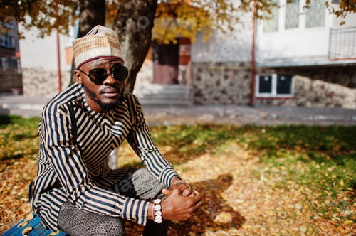 Preview: Portrait of stylish black african american man