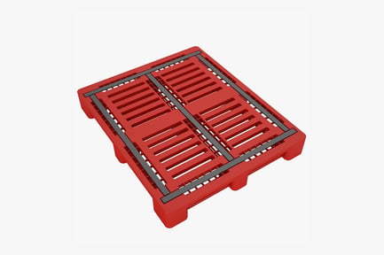 Preview: Red Industrial Plastic Pallet