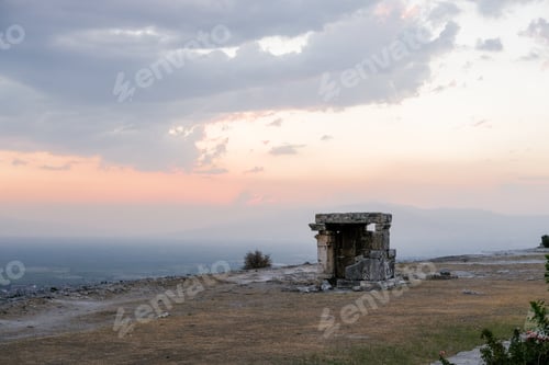 Preview: Pamukkale travertine at sunset time