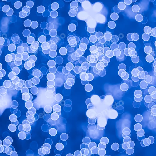 Preview: Blurred night light bokeh in blue tone. Abstract holiday background.
