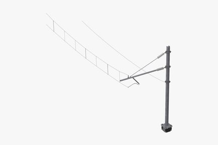 Preview: Overhead Railway Wires with Support Pole