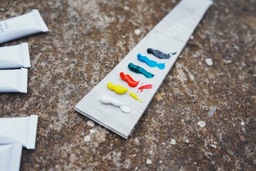 Preview: Simple color test with oil paint