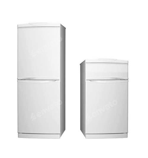 Preview: Big and small refrigerator isolated