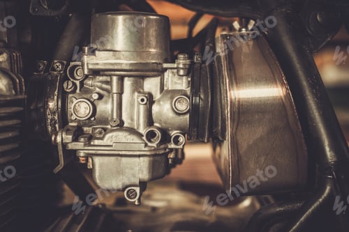 Preview: Motorcycle carburetor with custom made air filter box