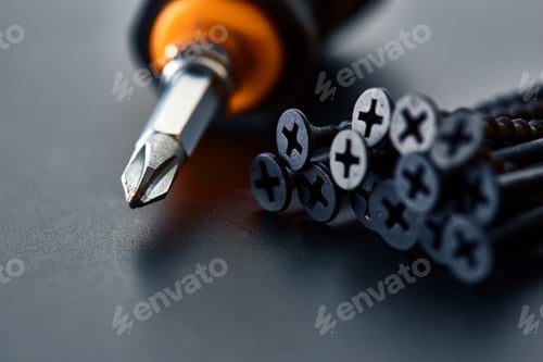 Preview: Self tapping screws and screwdriver with bit