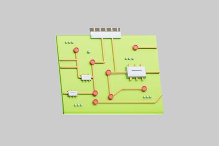 Preview: Green electronic circuit board