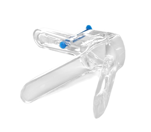 Preview: Vaginal speculum on white background. Medical treatment