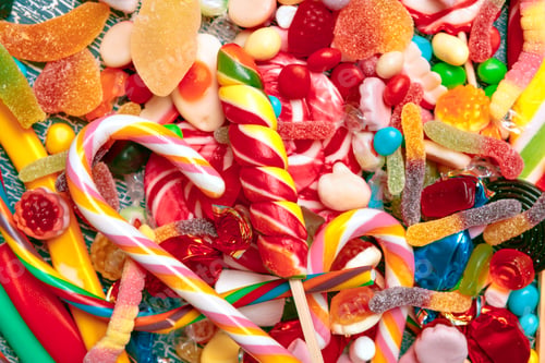 Preview: Different colorful fruit candy